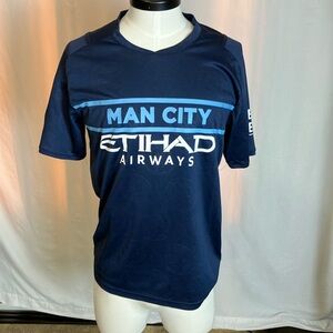Blue Manchester City jersey number 12 on back men’s medium